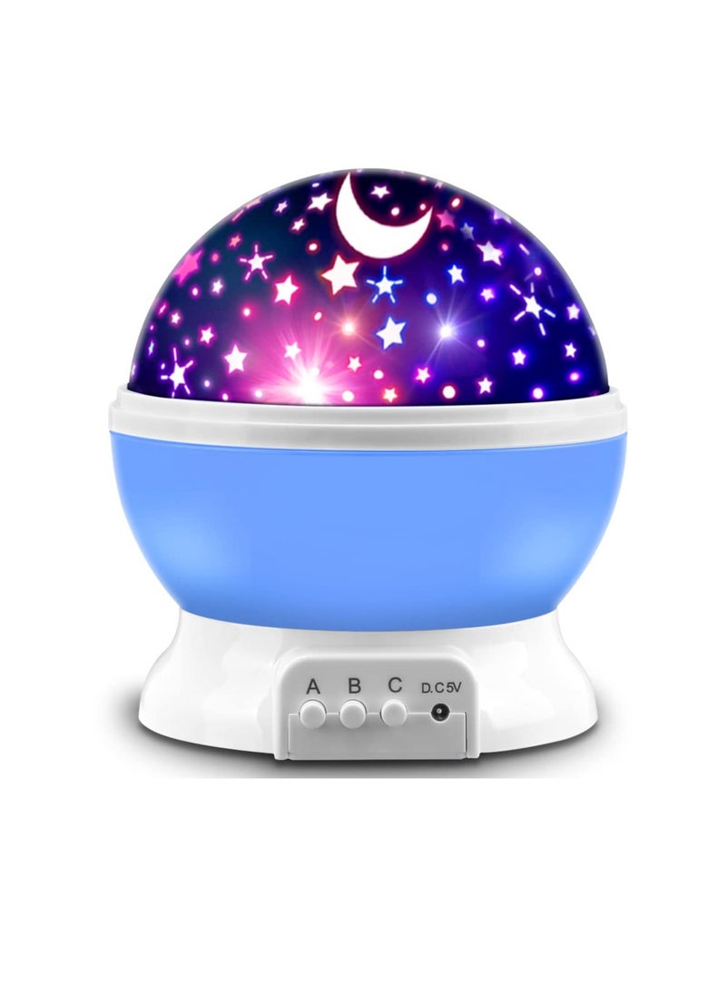 Generic Star Projector, Durable And Portable Night Light Lamp, Lightweight And Compact Projection Lamp, Noiseless Colorful LED Starry Sky Lamp For Kids Bedroom Decor, (1pc, Blue)  - Image 1