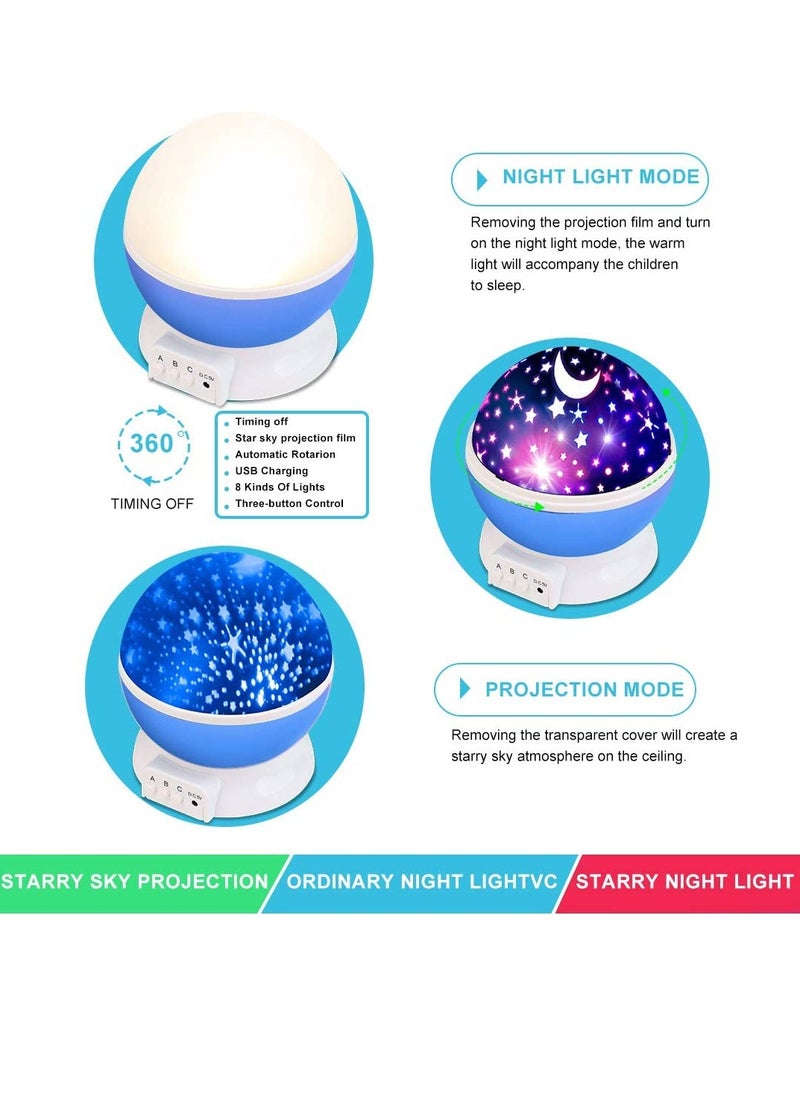 Generic Star Projector, Durable And Portable Night Light Lamp, Lightweight And Compact Projection Lamp, Noiseless Colorful LED Starry Sky Lamp For Kids Bedroom Decor, (1pc, Blue)  - Image 2