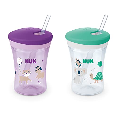 NUK Evolution Straw Cup, 8 Oz(Pack of 2) Colors may vary - Image 2