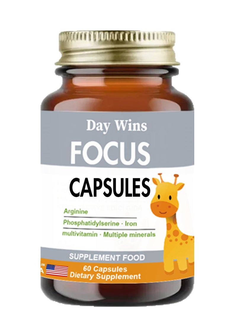 DayWins Argivit Focus Food Supplement 60 Capsules  - Image 1