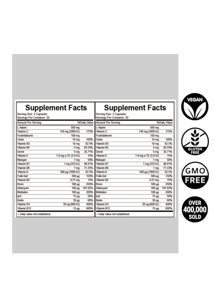DayWins Argivit Focus Food Supplement 60 Capsules  - Image 4