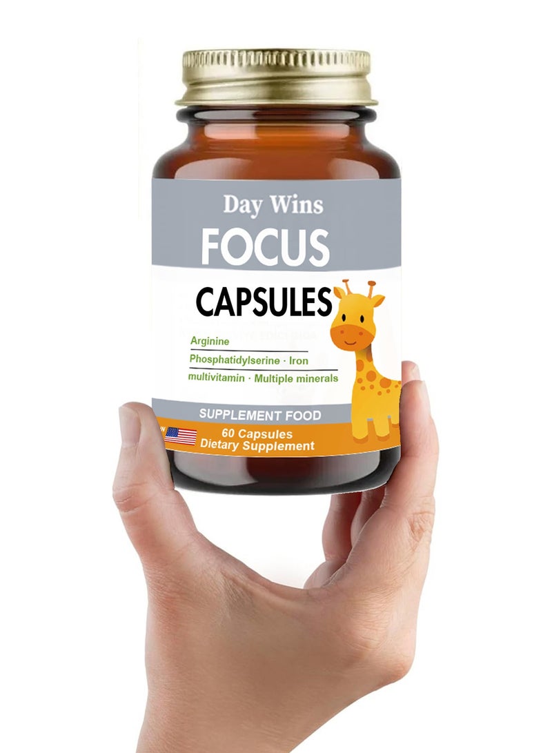 DayWins Argivit Focus Food Supplement 60 Capsules  - Image 2