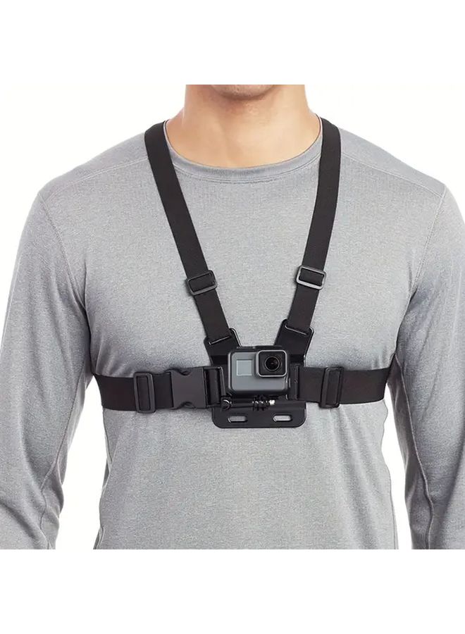 Adjustable Chest Mount Harness Strap For Hero 11 10 9 8 7 6 5 4 Session 3 2 Max Black Accessories - Image 3