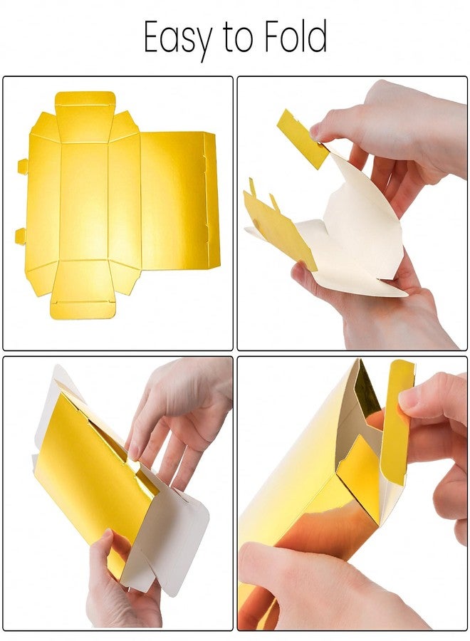 Elsjoy 100 Pack Gold Bar Gift Box, Fake Gold Bar Party Favor Treat Boxes, Golden Brick Treasure Boxes for Chocolate, Candy, Pirate & Casino Themed Party - Image 3