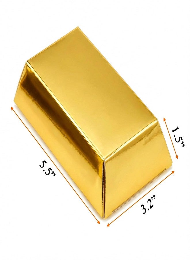 Elsjoy 100 Pack Gold Bar Gift Box, Fake Gold Bar Party Favor Treat Boxes, Golden Brick Treasure Boxes for Chocolate, Candy, Pirate & Casino Themed Party - Image 2