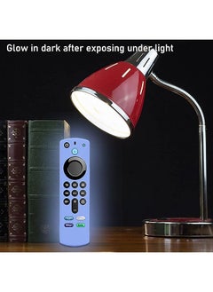 erorex Remote Cover Replacement Glow Remote Cover For Tv 3Rd Gen 2021 Release Voice Remote 2 Pack Silicone Protective Case Sleeve With Lanyard Glow In Dark Remote Controller Fluorescent Green And Blue  - Image 3