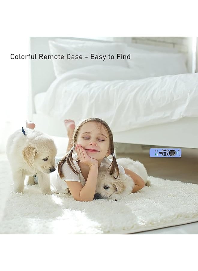 erorex - Remote Cover Replacement Glow Remote Cover For Tv 3Rd Gen 2021 Release Voice Remote 2 Pack Silicone Protective Case Sleeve With Lanyard Glow In Dark Remote Controller Fluorescent Green And Blue - Image 1