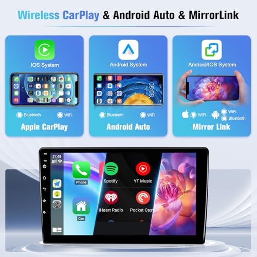 Naifay Car Stereo Radio for Nissan Altima 2008-2012 Auto AC, 9inch Touch Screen for Nissan Altima Car Stereo with Wireless Carplay Android Auto/Bluetooth/GPS/WiFi/Backup Camera/MirrorLink - Image 3