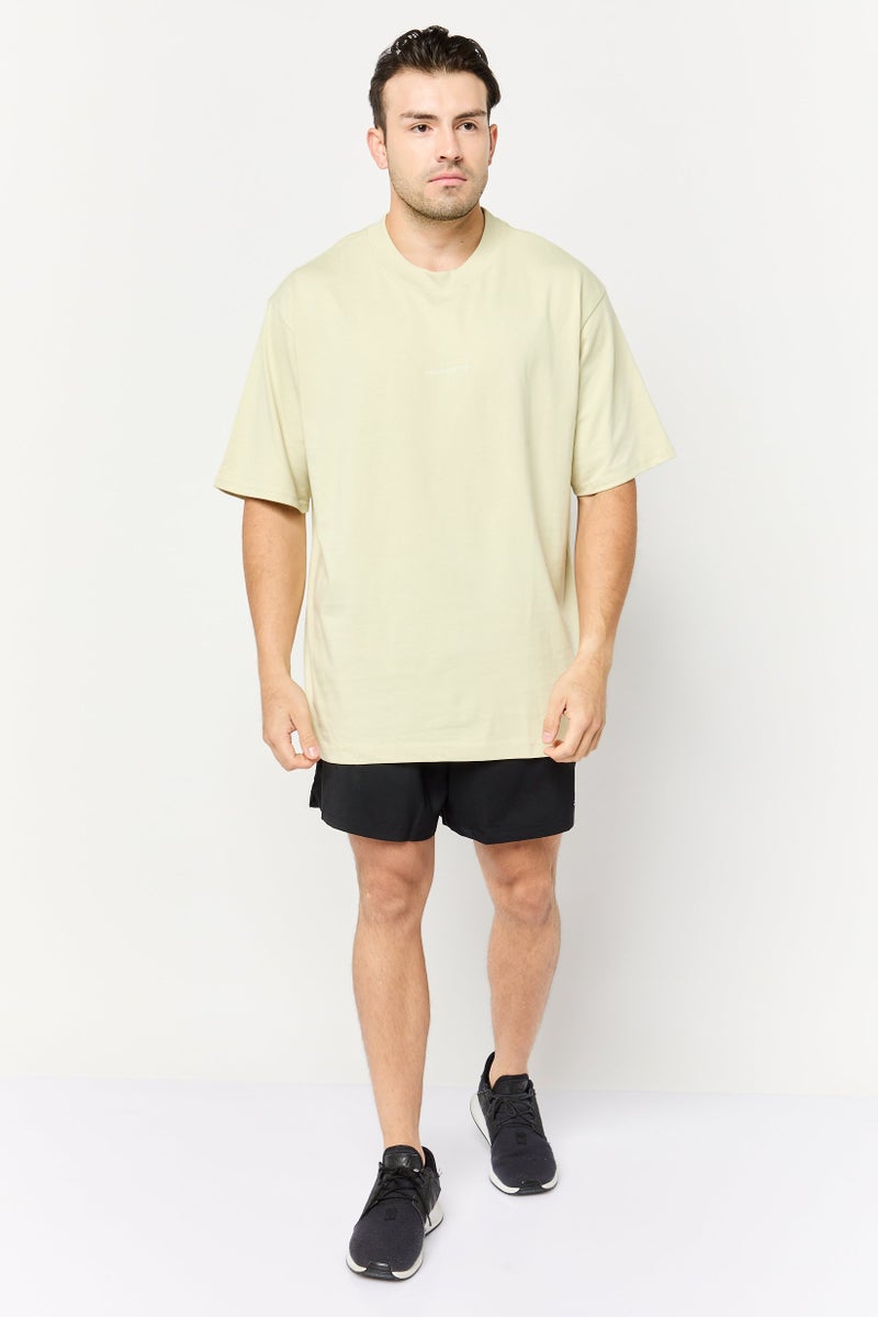 New Balance Men Sportswear Fit Short Sleeve Outdoor T Shirt, Khaki  - Image 2