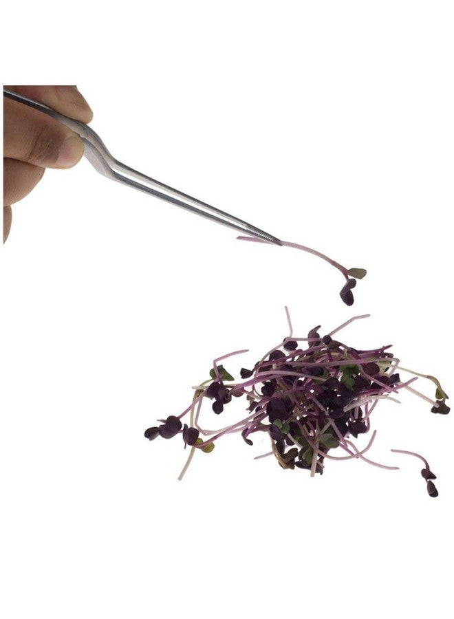 NJ OVERSEAS ملقط الطهاة الأسود NJ بطول 6.3 بوصة، ملقط وضع الطعام، تصميم ملقط من الفولاذ المقاوم للصدأ مع طرف دقيق مائل - 1 قطعة. - Image 2