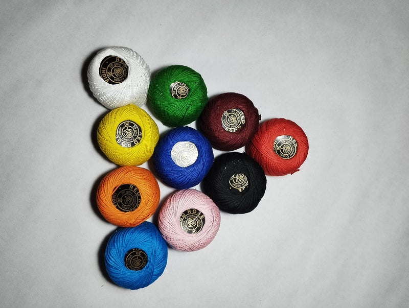RSP Quality bit® Crochet Cotton Thread Yarn for Knitting and Craft Making (Multicolor, Pack of 10) - Image 3
