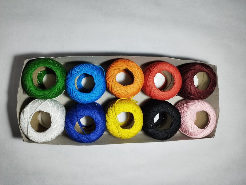 RSP Quality bit® Crochet Cotton Thread Yarn for Knitting and Craft Making (Multicolor, Pack of 10) - Image 2