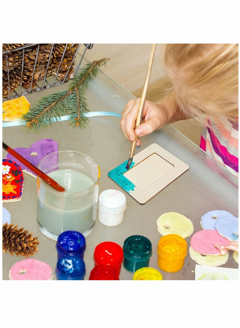 DIY Wood Picture Frames Unfinished Solid Wood Photo Picture Frames Christmas Wooden Photo Frames for Crafts Wood Crafts for Kids Adults Arts and Crafts DIY Painting Projects 7.9 x 5.9 Inch (6) - Image 3