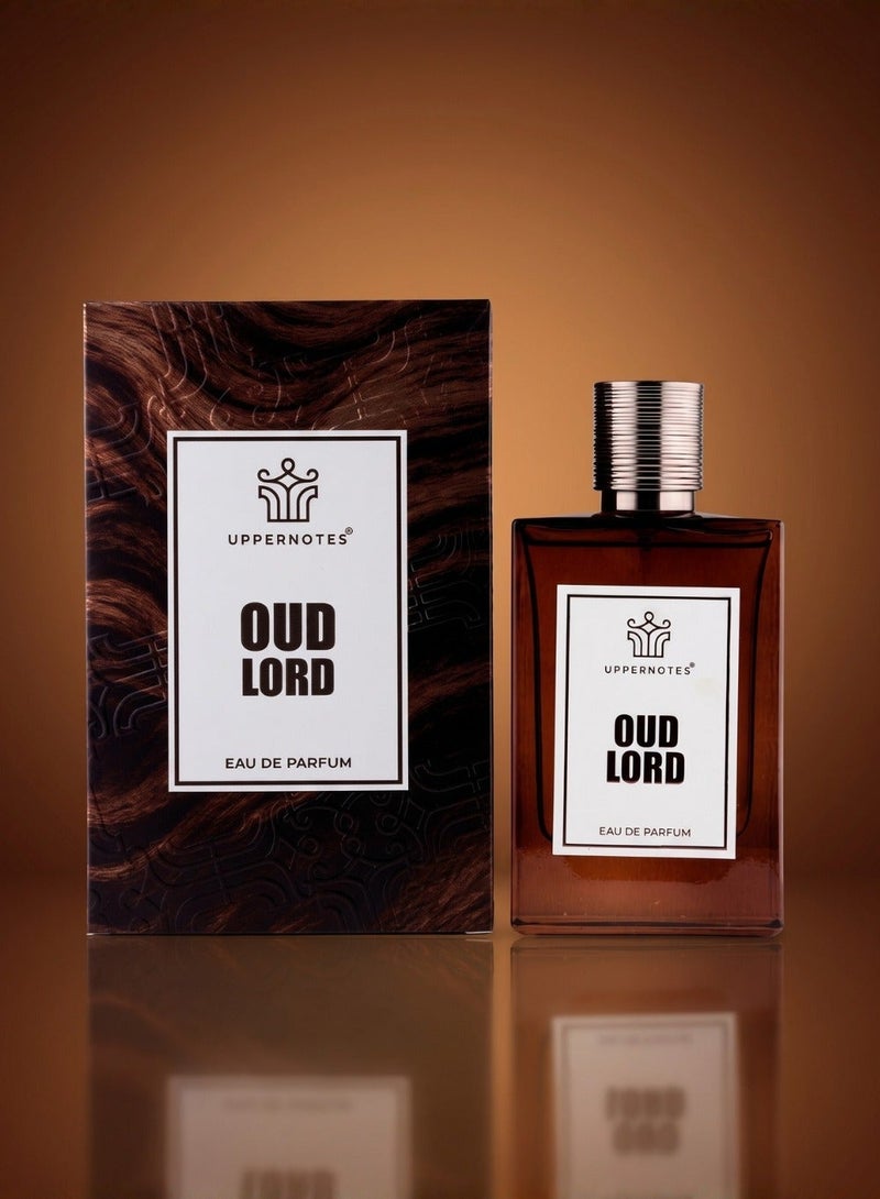 UpperNotes Oud Lord EDP Unisex 80ml | Sweet Praline Rose Vanilla Agarwood | Rich Floral Oriental Long Lasting Fragrance UAE - Image 3