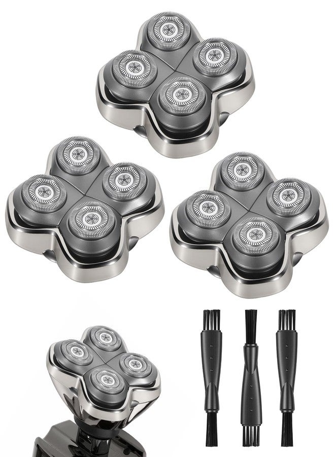 Chendssfkd 3 Pack Pro 4 Shaver Replacement Heads Compatible with Skulls Pitbulls Series Gold PRO, Silver PRO, Platinum/Diamond PRO, Butterfly Kiss PRO Head Shavers - Image 1