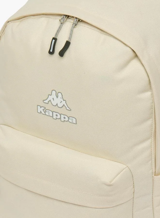 Kappa CREAM Logo Print School Backpack For Kids 8-13 Years With Adjustable Straps - 15x33x33 CM  | Best Price UAE