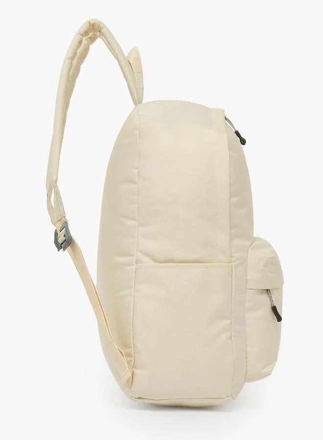 Kappa CREAM Logo Print School Backpack For Kids 8-13 Years With Adjustable Straps - 15x33x33 CM  | Best Price UAE