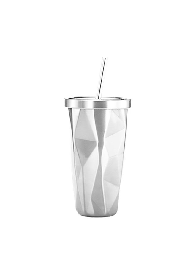 Irregular Double-layer 304 Stainless Steel Sippy Cup Water Cup Ice Cup Coffee Cup Ice Bully Cup Gift Lettering