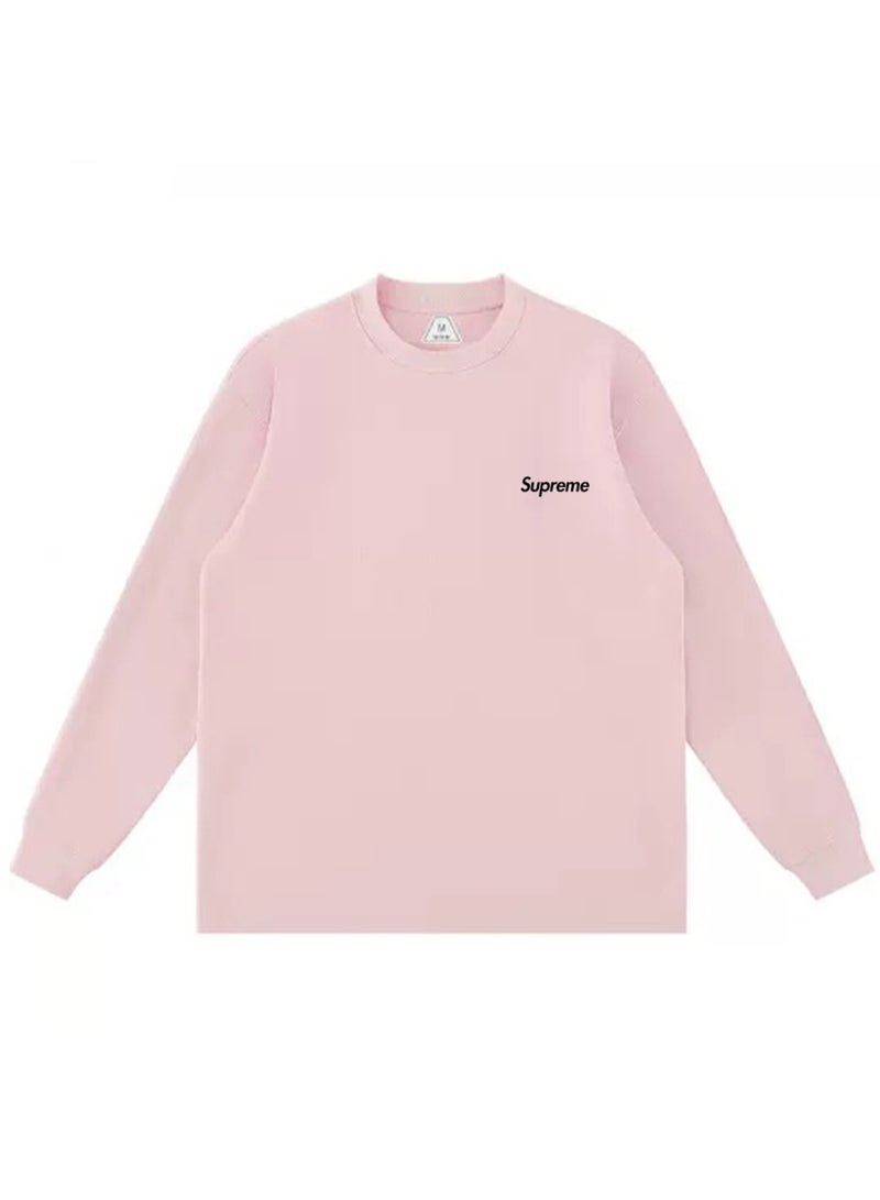 SUPREME men and women spring and autumn cotton loose long sleeve T-shirt - Image 3