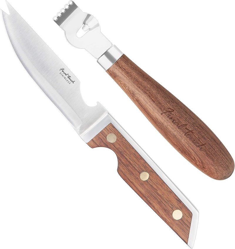 Final Touch Bar Knife & Zester Set - Multi-Function Design for Effortless Cocktail Prep - Adjacent Edge Handle, Stainless Steel Blade, Bottle Opener, and Zester Included (FTA2110) - Image 1