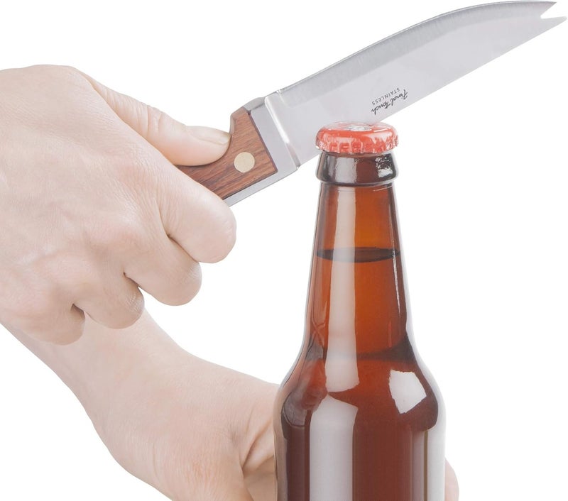 Final Touch Bar Knife & Zester Set - Multi-Function Design for Effortless Cocktail Prep - Adjacent Edge Handle, Stainless Steel Blade, Bottle Opener, and Zester Included (FTA2110) - Image 5