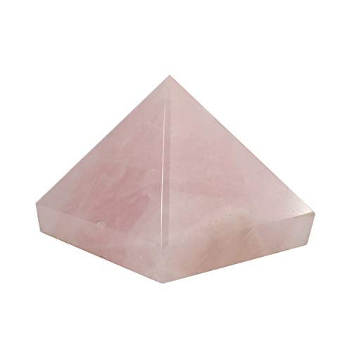 Crystu Natural Rose Quartz Pyramid for Reiki Healing and Crystal Healing Stone Pyramid Size 40-45 mm (Color : Pink) Pack of 1 pc - Image 1