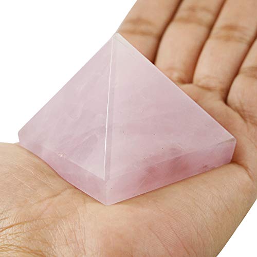 Crystu Natural Rose Quartz Pyramid for Reiki Healing and Crystal Healing Stone Pyramid Size 40-45 mm (Color : Pink) Pack of 1 pc - Image 3