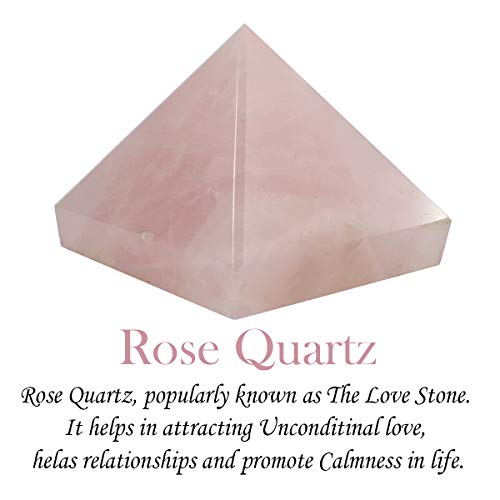 Crystu Natural Rose Quartz Pyramid for Reiki Healing and Crystal Healing Stone Pyramid Size 40-45 mm (Color : Pink) Pack of 1 pc - Image 4