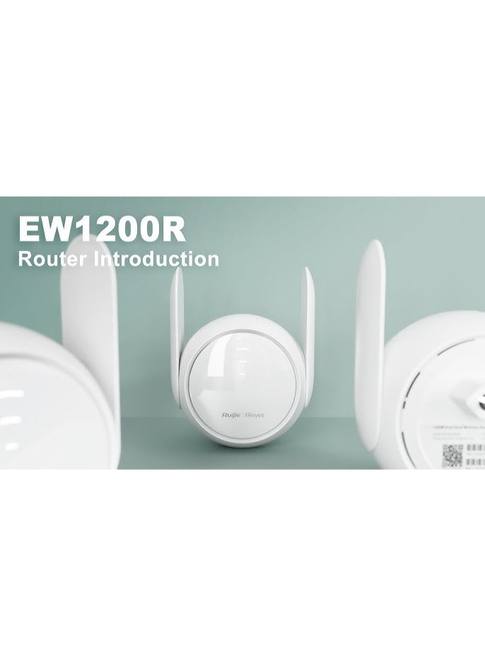 رويجي موسع نطاق واي فاي ثنائي النطاق Ruigi RG-EW1200R، واي فاي فائق السرعة في أي مكان بالمنزل بسرعة 1200 ميجابت في الثانية  - Image 1