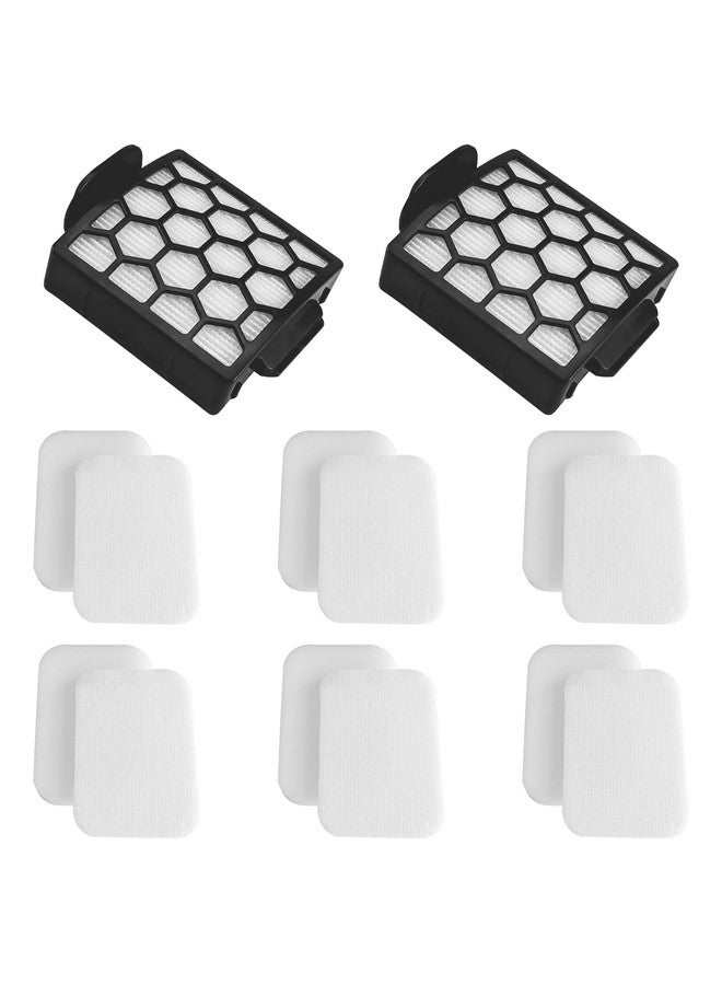 Funmit 2 HEPA Filter + 6 Foam & Felt Filter Kit Replacement for Shark Navigator Zero-M Self-Cleaning Brushroll Pet Pro Upright Vacuum ZU60 ZU62 ZU62C NV150 NV151 NV255, Part #1238FT60 & 1239FT60 - Image 1