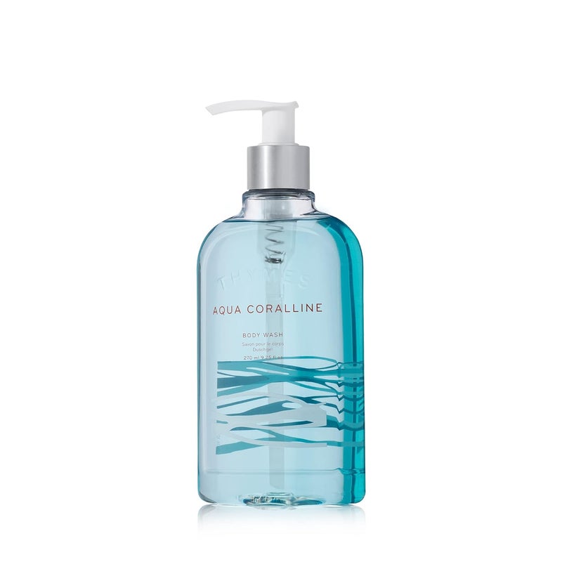 Thymes Moisturizing Body Wash with Pump  Body Soap  Bath Products  Skin Care  Liquid Soap with Notes of Water Lily White Cyclamen Driftwood Yuzu  Bamboo Aqua Coralline 925 fl oz