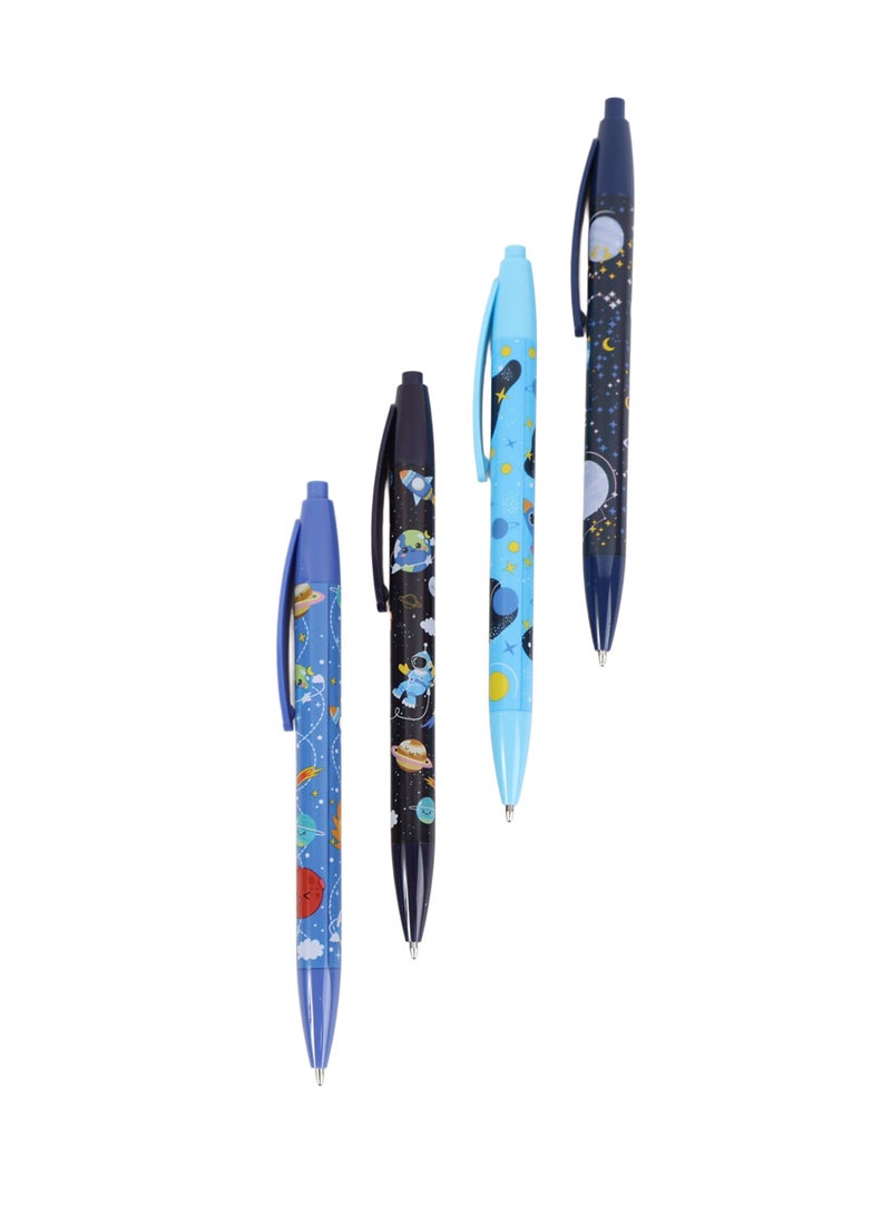 Midi Space Theme Ball Pen Set - 4pcs - Image 3