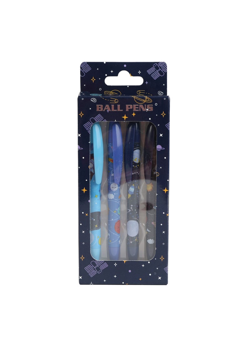 Midi Space Theme Ball Pen Set - 4pcs - Image 2