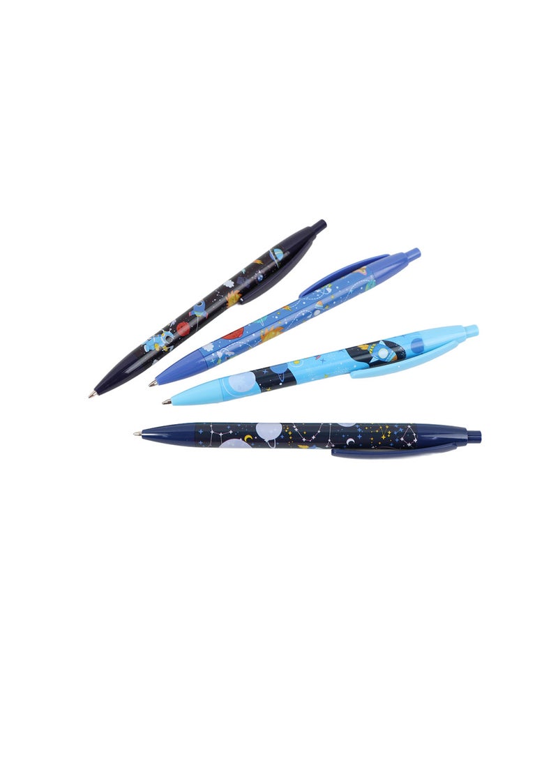 Midi Space Theme Ball Pen Set - 4pcs - Image 4