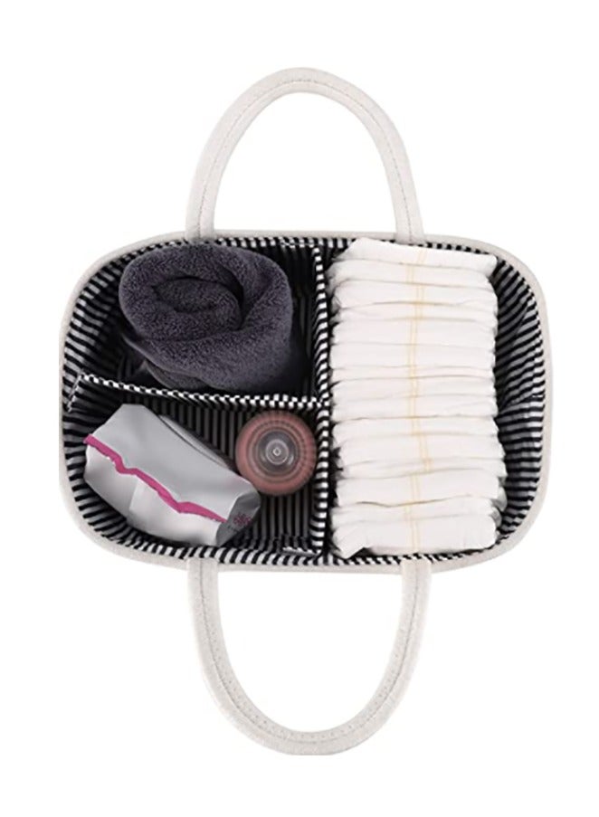 Bumble & Bird Bumble & Bird - Cotton Rope Diaper Caddy - White  - Image 5