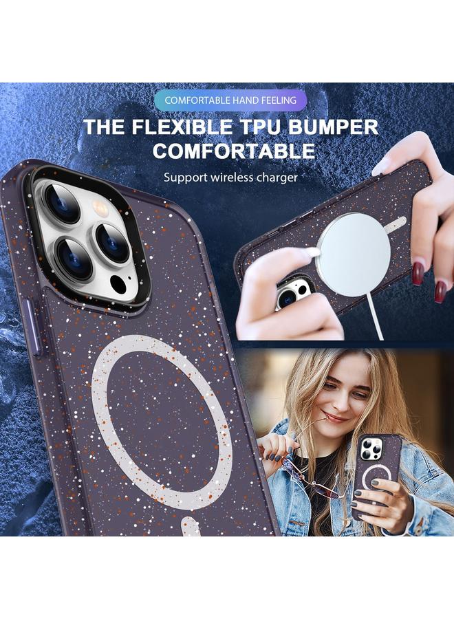 زبون جراب لهاتف iPhone 13 Pro مزود بغطاء ملون من مادة TPU الهجينة Magsafe PC Ink-Splash - Image 3