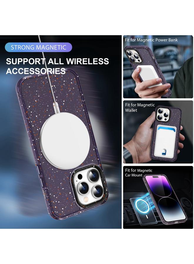 زبون جراب لهاتف iPhone 13 Pro مزود بغطاء ملون من مادة TPU الهجينة Magsafe PC Ink-Splash - Image 5