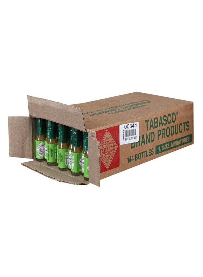 TABASCO Brand Green Jalapeno Pepper Sauce, Mild Hot Sauce, Mini Glass Bottles, Balanced Flavor, Crisp & Zesty Jalapeno Sauce, Great on Mexican Dishes & More, 1/8 Oz Mini Bottles (Pack of 144) - Image 2