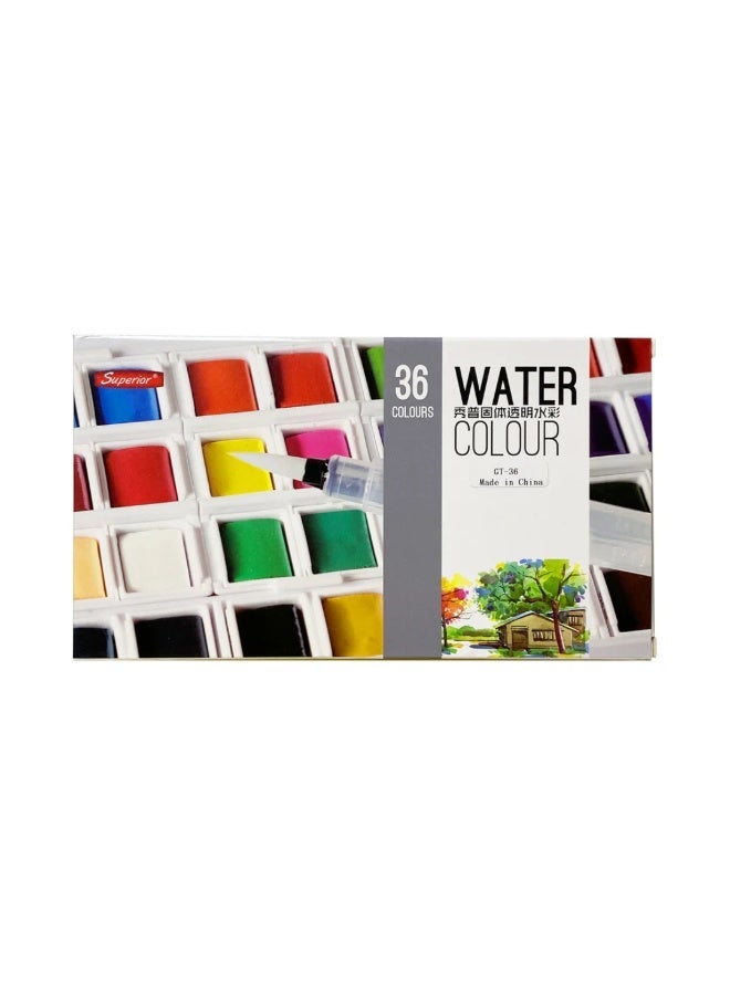 Superior -36 Watercolor Painting Set with Paintbrush - Image 1