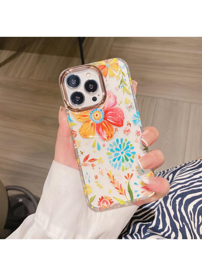 S-TOP Case For iPhone 13 Pro Glitter Powder Electroplating Flower Shockproof Phone Case - Image 1