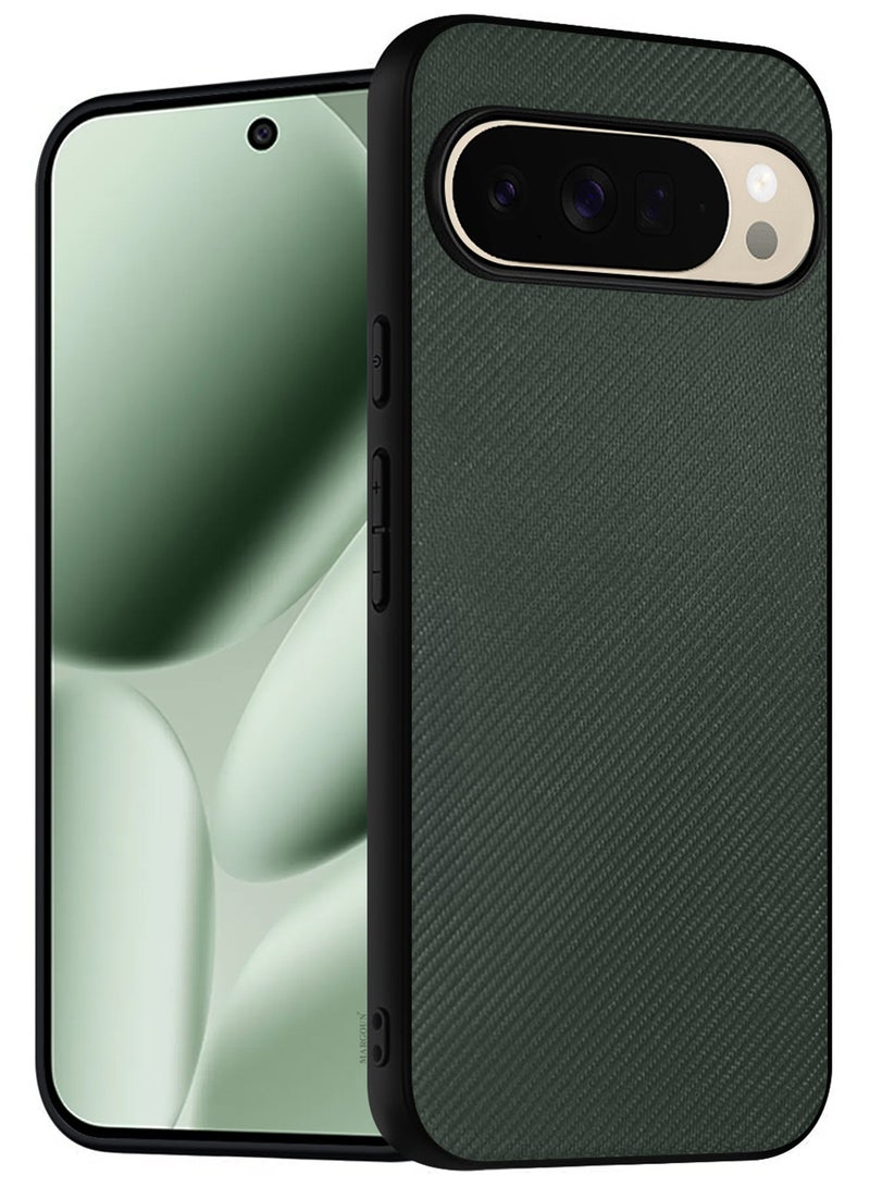 Full Carbon Style Laminated Shock Resistant Case for Pixel 10 Pro XL- Green - Image 1