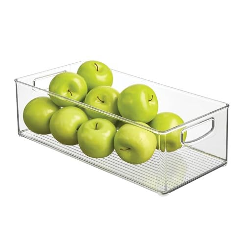InterDesign iDesign Stackable Storage Bin - Organizer Bin for Kitchen and Pantry, Clear, Made in USA - Image 1