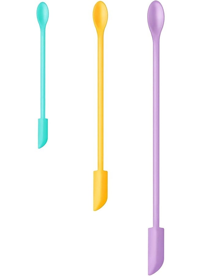 Barsone Silicone Spatula Set (3Pcs) - Mini Scraper Tool for Beauty & Food - Reach Every Last Drop, Multi-Size Spatulas for Makeup Jars, Lotion Bottles & Kitchen Containers​ - Image 1