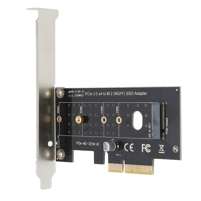 بطاقة محول SSD: PCIe 3.0 X4، قابلة للربط والاستخدام، تدعم محركات الأقراص الصلبة M.2 NGFF بأحجام 2230 2242 2260 2280 - متوافقة مع الإصدارات السابقة من PCIe 1.0 و 2.0، وتعزز أداء سرعة أجهزة الكمبيوتر المكتبية - Image 2