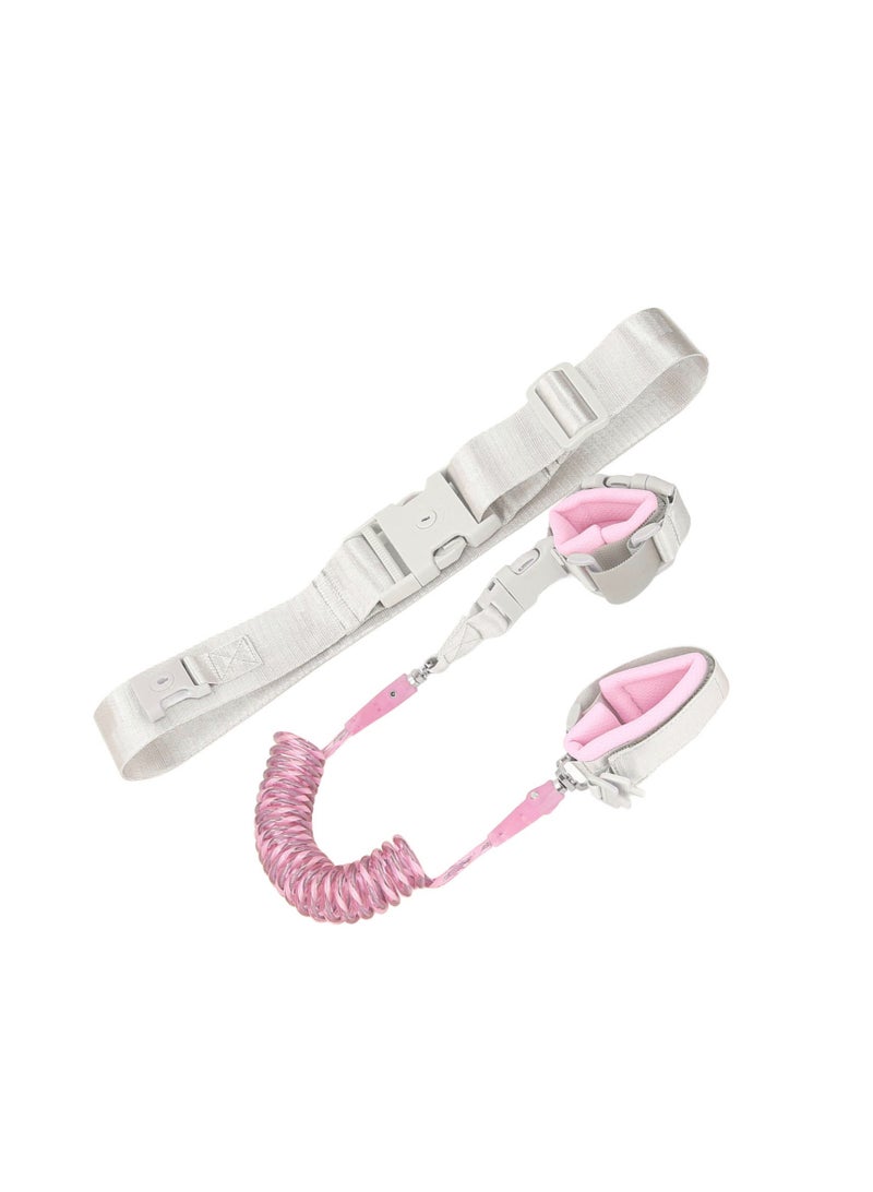 Velaurs Lockable Toddler Safety Belt, Anti-Lost Wristband, Children's Walking Safety Belt Suitable for Outdoor Travel Pink - Image 3