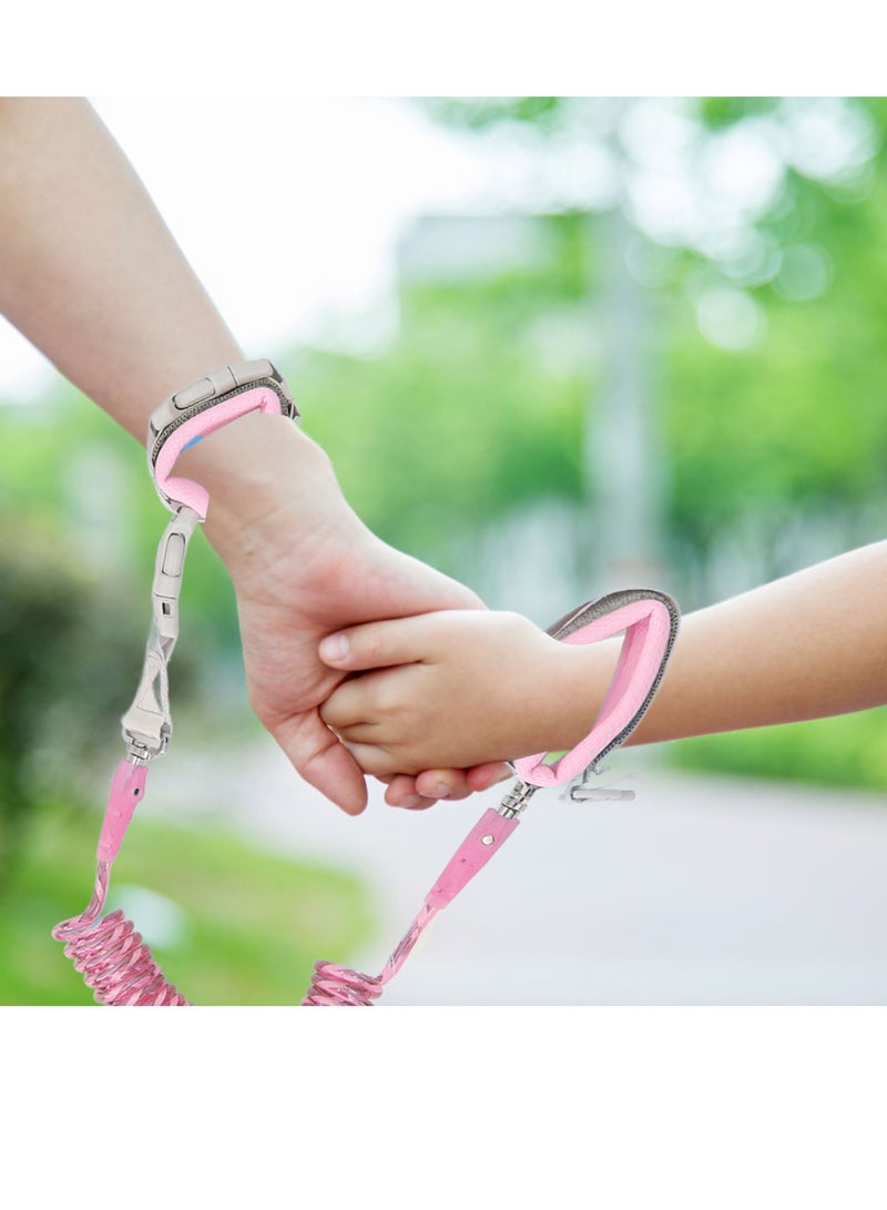 Velaurs Lockable Toddler Safety Belt, Anti-Lost Wristband, Children's Walking Safety Belt Suitable for Outdoor Travel Pink - Image 5