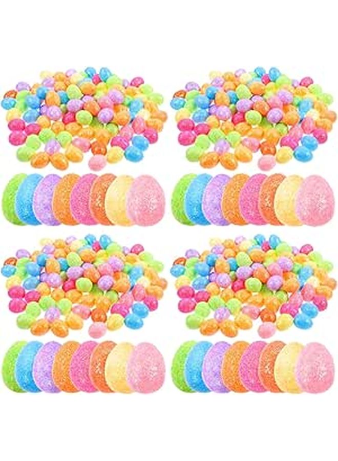 Colorful 400 Pcs Mini Glitter Easter Eggs For Hunt Basket Fillers And Photo Props - Image 1