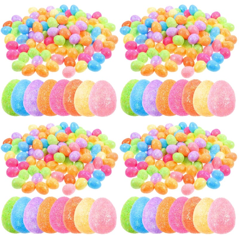 Colorful 400 Pcs Mini Glitter Easter Eggs For Hunt Basket Fillers And Photo Props - Image 2