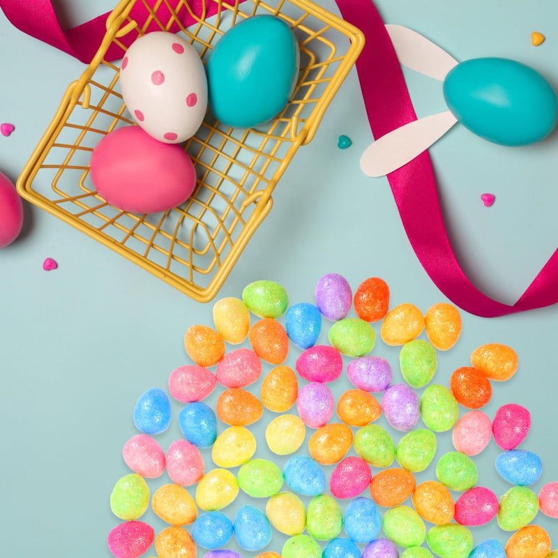 Colorful 400 Pcs Mini Glitter Easter Eggs For Hunt Basket Fillers And Photo Props - Image 5