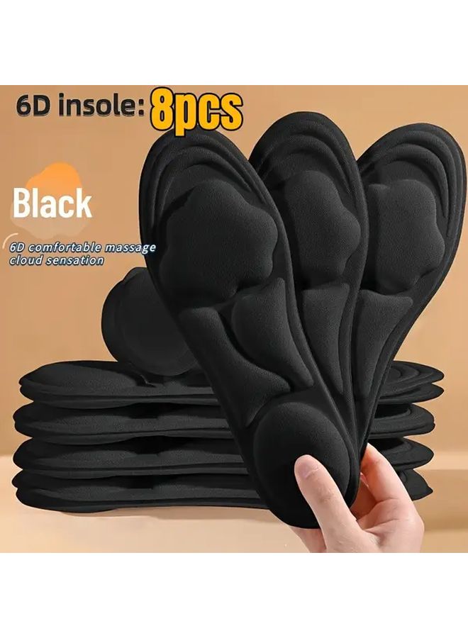 8 Pcs 6D Cloud Shoe Insoles Ergonomic Arch Support Breathable Cushioned For Men Women - Image 3